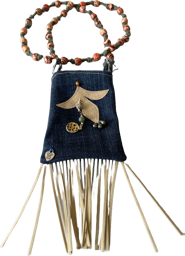 Zeige Details für Schultertasche Mini - Jeans mit Fransen Bild von Schultertasche Mini - Jeans mit Fransen