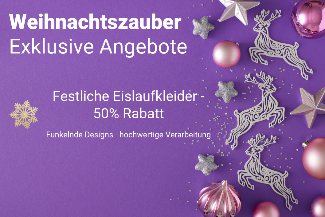 Weihnachtszauber – Festliche Eislaufkleider: Funkelnde Designs und hochwertige Verarbeitung