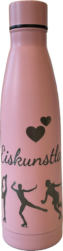 [ATF-0000100-01] Thermosflasche GSA mit Eislauf-Motiven (Rosa)