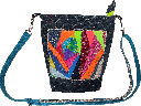 Schultertasche GSA Jeans Glitter